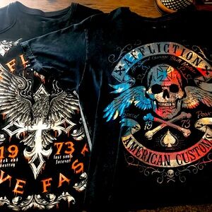 2 XL Affliction Shirts NWOT